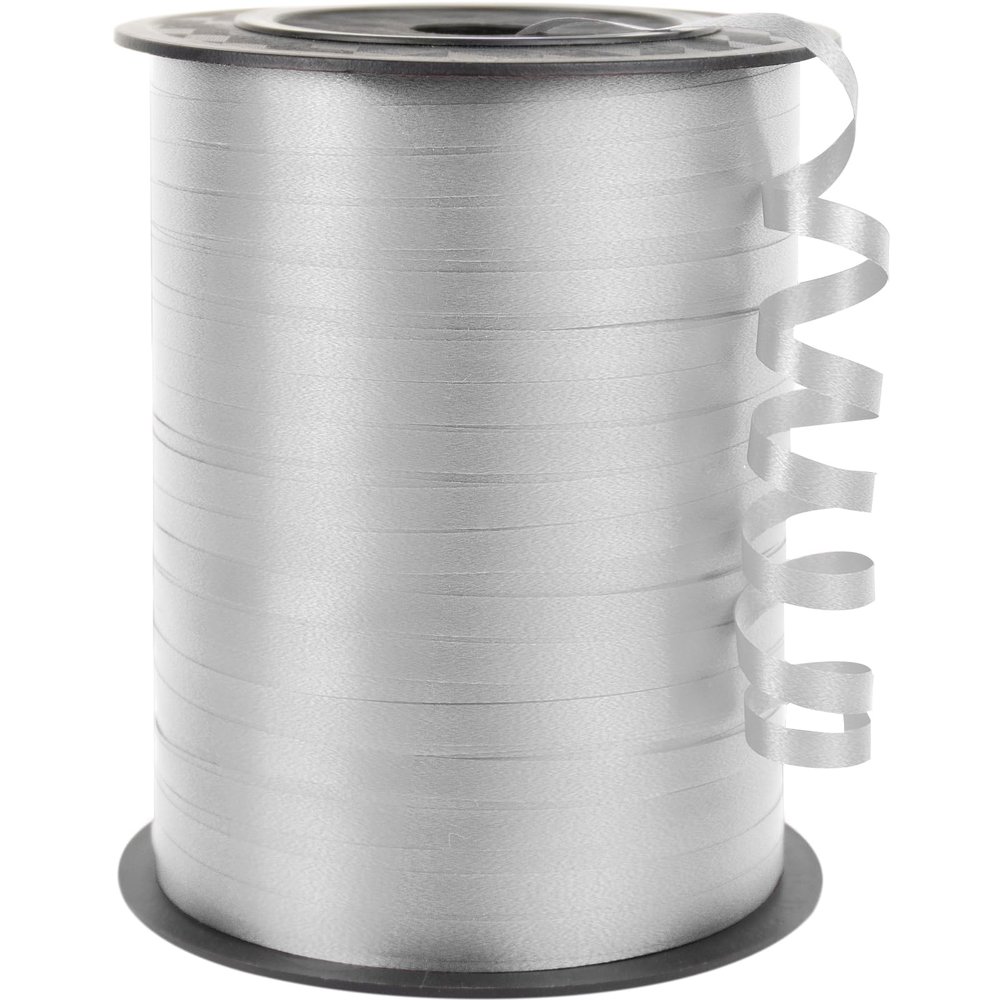 Quhora 500 Yards Silver Gray Curling Ribbon for Gift Wrapping, 1/5 inch Wide Balloon Ribbon String for Florist Flower, Crafts, Wreaths, Christmas, Birthday Party, Wedding