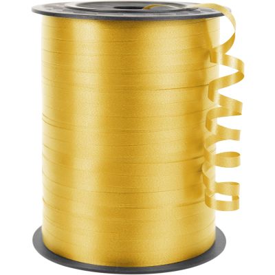 Quhora 500 Yards Champagne Gold Curling Ribbon for Gift Wrapping, 1/5 inch Wide Balloon Ribbon String for Florist Flower, Crafts, Wreaths, Christmas, Birthday Party, Wedding