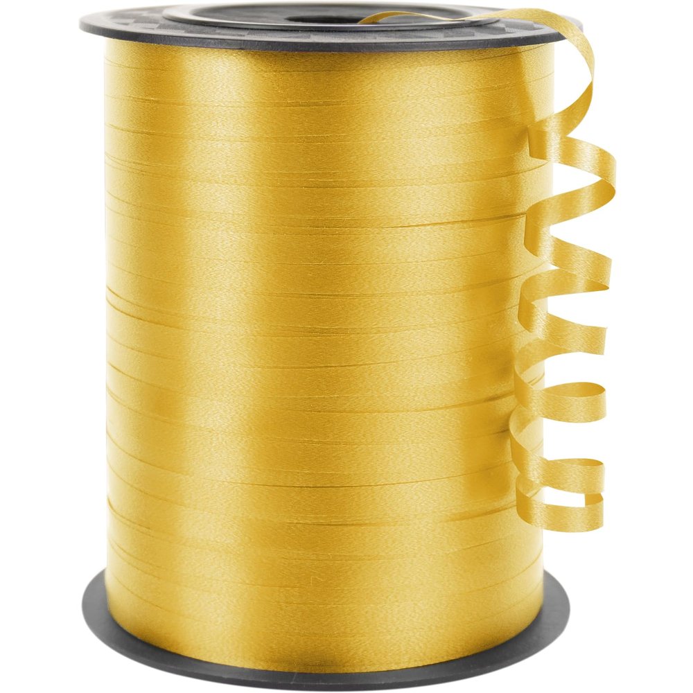 Quhora 500 Yards Champagne Gold Curling Ribbon for Gift Wrapping, 1/5 inch Wide Balloon Ribbon String for Florist Flower, Crafts, Wreaths, Christmas, Birthday Party, Wedding