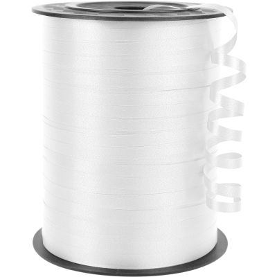 Quhora 500 Yards White Curling Ribbon for Gift Wrapping, 1/5 inch Wide Balloon Ribbon String for Florist Flower, Crafts, Wreaths, Christmas, Birthday Party, Wedding