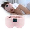 Soft Sleep Eye Mask Bluetooth Headband Wireless Headphones, SYPVRY Adjustable Sleep Mask for Sleeping Meditation Insomnia Night Mask Music Eye Cover for Side Sleepers Airplane Travel, Pink view 1