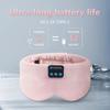 Soft Sleep Eye Mask Bluetooth Headband Wireless Headphones, SYPVRY Adjustable Sleep Mask for Sleeping Meditation Insomnia Night Mask Music Eye Cover for Side Sleepers Airplane Travel, Pink view 2