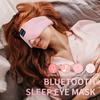 Soft Sleep Eye Mask Bluetooth Headband Wireless Headphones, SYPVRY Adjustable Sleep Mask for Sleeping Meditation Insomnia Night Mask Music Eye Cover for Side Sleepers Airplane Travel, Pink view 4