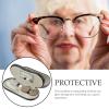 Healifty Contact Case and Glasses Case, Double Sided Dual Use Design, 2 in 1 ContactLens Case with Mirror Tweezers Remover for Men & Women, Light Brown view 3