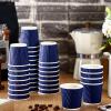 Yaomiao 200 x Disposable Espresso Cups, 4 oz, Corrugated Paper, Insulated, Heat Resistant, Blue, for Party, Cold Drinks, Tea view 4