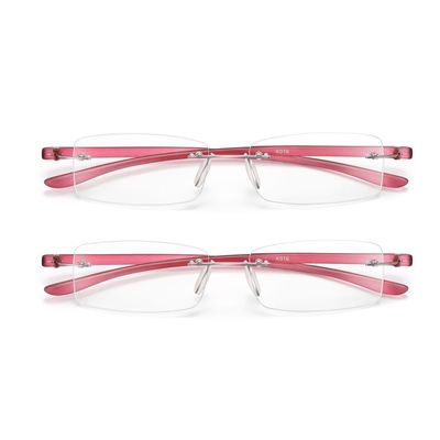 2 Pack Blue Light Blocking Reading Glasses Computer Gaming Black Red Mens Womens (red, 4, diopters)