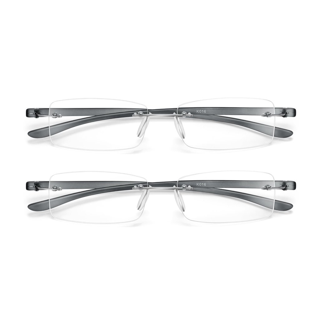 2 Pack Blue Light Blocking Reading Glasses Computer Gaming Black Red Mens Womens (black, 1.25, diopters)