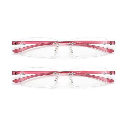 2 Pack Blue Light Blocking Reading Glasses Computer Gaming Black Red Mens Womens (red, 1.75, diopters)