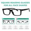Eyekepper Oversized Reading Glasses Square Large Frame Readers for Men and Women - Black +5.00 view 4