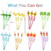24Pcs Beach Drinking Straws Beach Ball Pool Summer Birthday Party Supplies Decorations with 2Pcs Cleaning Brushes view 4