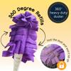 Flammi 360 Fleece Duster Refills for Swiffer, Reusable Duster Refills Heavy Duty Compatible with Swiffer Hand Duster (6 Pack-Mixed Color) view 3