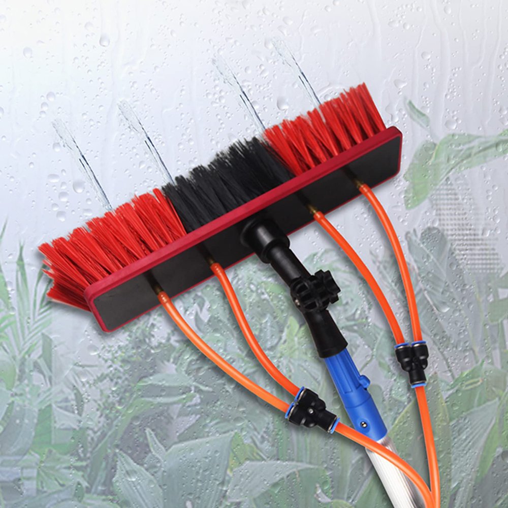 3-12m Window Cleaning Pole Water Fed Telescopic Brush Extendable Cleaner Window Cleaner Kit Conservatory Roof 30cm Brush Head for Photovoltaic Panel Cleaningtrucks Windows (Size:4m)