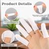 100 Pieces Cotton Finger Cots,Cloth Finger Cots Finger Toe Sleeves Fingertips Protective Cover Thumb Protector Comfortable and Breathable, Absorb Sweat (White) view 3