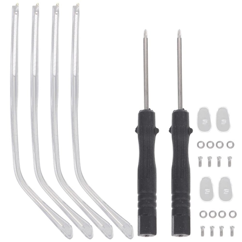 Uonlytech Replacement Eyeglass Arms 2 Sets Universal Metal Glasses Legs Temples Anti-Allergic Comfortable Design for Eyeglasses Repair and Secure Fit