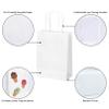 100 Pack 5.9x3.15x8.26 inch Small White Gift Bags, Kraft Bags with Handles Bulk for Birthday Party Favors,Gift Paper Bags,Retail Shopping Business Goody Craft Gift Bags view 3