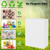 100 Pack 5.9x3.15x8.26 inch Small White Gift Bags, Kraft Bags with Handles Bulk for Birthday Party Favors,Gift Paper Bags,Retail Shopping Business Goody Craft Gift Bags view 4