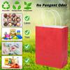100 Pack 5.9x3.15x8.26 inch Small Gift Bags, Kraft Red Bags with Handles Bulk for Birthday Party Favors,Gift Paper Bags,Retail Shopping Business Goody Craft Gift Bags view 4
