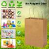 100 Pack Small Brown Kraft Gift Bags with Handles, 5.9x3.15x8.26 inch, Bulk for Birthday Party Favors view 4