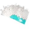 N NicePackaging  10 Qty  Turquoise Polka-Dot/Chevron Paper Tote Gift Bags (8in x 4in x 10in)  For Birthdays/Holidays/Parties/Gifts/Sales/Showers/Special Occasions  4 Sizes view 4