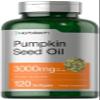 Horbach Pumpkin Seed Oil | 3000mg | 120 Softgel Capsules | Cold Pressed Dietary Supplement | Non-GMO and Gluten Free Formula view 1