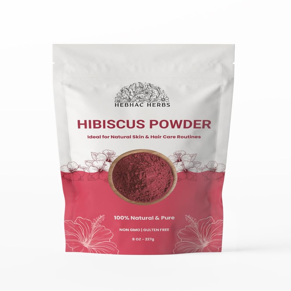 Hibiscus Powder for Skin 227g | Hibiscus Powder for face (8 oz) | 100% Pure Raw Hibiscus Powders for Hair, Skin & Tea | Vegan, Non GMO, Gluten Free.Made from selected best whole Hibiscus flowers.