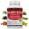 Premium Natural Balance Blend Complex Supplement - Natural 20 Herbs and Vitamins with Cinnamon Non-GMO Vegan, for Men Women, 60 Capsules view 1