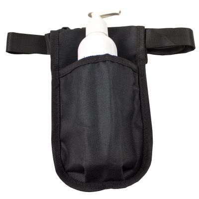 10 Pack Rapport Single Massage Bottle Holster with 8 Ounce White Bottle & Pump for Lotions and Oils. - The Essential Accessory for Massage Therapy Practitioners by Body Linen (Black)