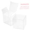 SEWACC 50pcs Clear Favor Boxes Plastic Boxes Transparent Cube Small Clear Candy for Wedding Birthday Party Thanksgiving view 2