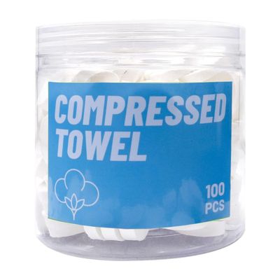 100 PCS Canned Compressed Face Towels,Compressed towels for travel,Disposable Napkins Mini Magic Coin Tissues Portable for Camping Home,Beauty Travel,Sports Outdoor.