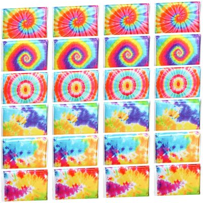 24 Packs Travel Size Tissue Pocket Slim Pack Facial 3 Ply Wallet Size Pocket Tissues for Travel Wedding Party Favors, 6 Styles(Vibrant)