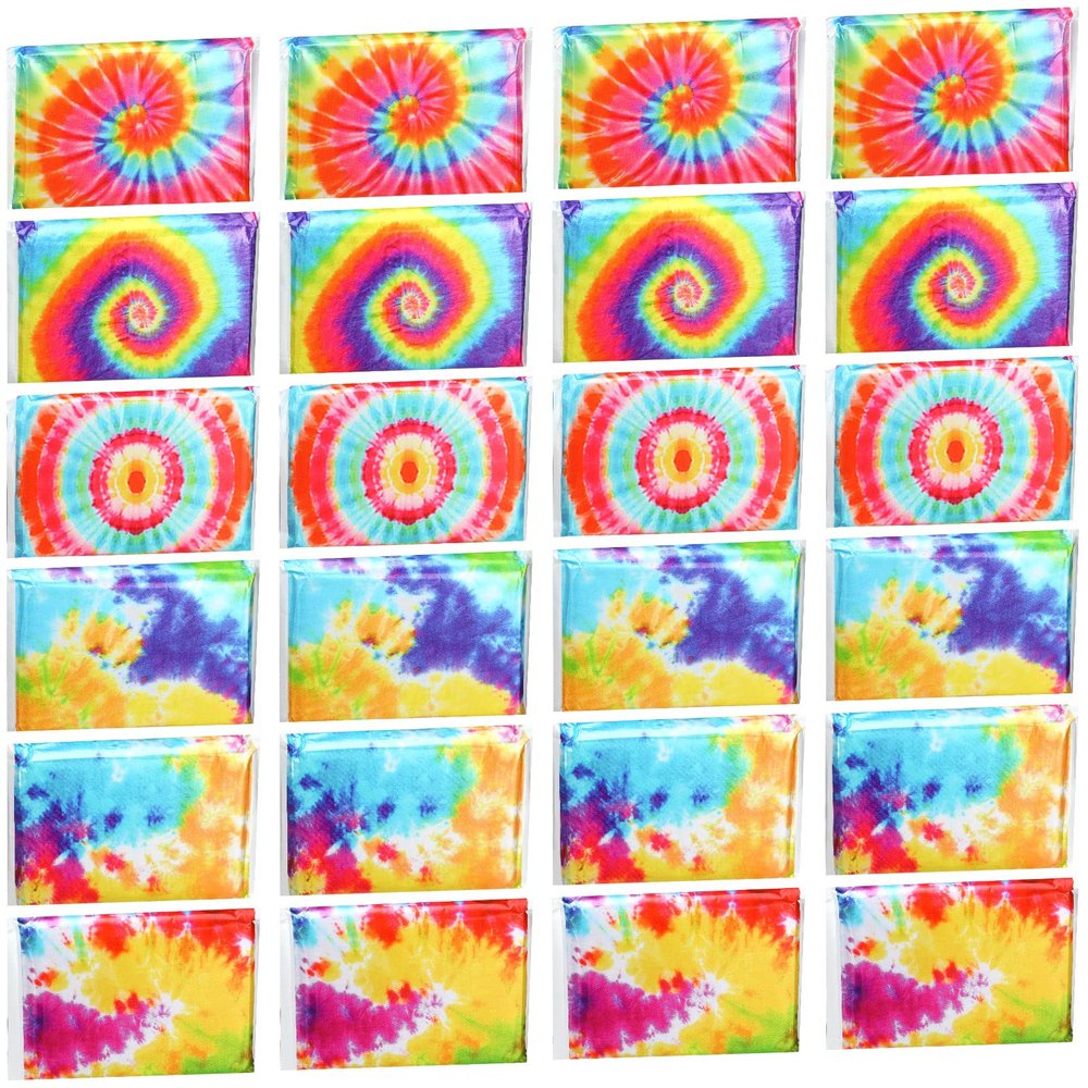 24 Packs Travel Size Tissue Pocket Slim Pack Facial 3 Ply Wallet Size Pocket Tissues for Travel Wedding Party Favors, 6 Styles(Vibrant)