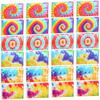 24 Packs Travel Size Tissue Pocket Slim Pack Facial 3 Ply Wallet Size Pocket Tissues for Travel Wedding Party Favors, 6 Styles(Vibrant) view 1