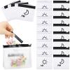 56 Pcs AM PM Pill Pouches Bags Travel Pill Bags Zippered Medicine Organizer Day and Night Pill Bag Reusable Plastic Pill Baggies with Slide Lock Monthly Pill Organizer 2 Times a Day (Clear, Black) view 1
