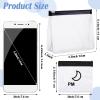 56 Pcs AM PM Pill Pouches Bags Travel Pill Bags Zippered Medicine Organizer Day and Night Pill Bag Reusable Plastic Pill Baggies with Slide Lock Monthly Pill Organizer 2 Times a Day (Clear, Black) view 2