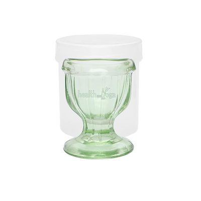 HealthAndYoga ChillEyes Transparent Glass Eye Wash Cup - Effective Eye Rinse and Cleansing Eco-Friendly, Non-Reactive, Safe and Comfortable (Green - Single)