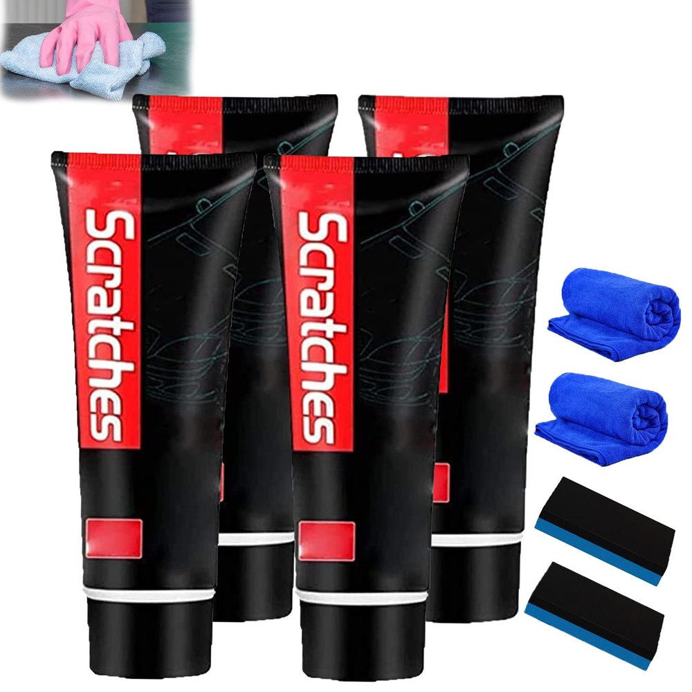 RJDJ Scratch Free Stove Top Scratch Remover, Cooktop Heavy Duty Cleaner And Polish, Glass Ceramic Stove Top Cleaner, Multipurpose Cooktop Cleaner for Household (4PC)