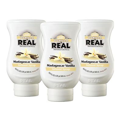 Vanilla Rel Infused Exotics, Madagascar Vanilla Infused Syrup, 16.9 FL OZ Squeezable Bottle (Pack of 3)