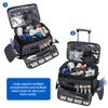 Gatycallaty Medical Trolley Bag with Wheels EMT EMS First Responder Nurse Home Health Bag Homecare Physician Traveling Field Trips Camping Hiking Scout Troop with Compartments Removable (Black) view 2