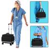 Gatycallaty Medical Trolley Bag with Wheels EMT EMS First Responder Nurse Home Health Bag Homecare Physician Traveling Field Trips Camping Hiking Scout Troop with Compartments Removable (Black) view 4