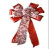 1 Pcs 10" Hand Made Wired 2 Ribbon Valentine's Day Wreath Bow Red Hearts Love Glitter view 1