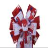 1 Pcs 10" Hand Made Wired White Truck on Red Stars Ribbon Bow Patriotic American view 1