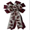1 Pcs 10" Hand Made Wired 2 Ribbon Buffalo Plaid Moose Wreath Bow Christmas Holiday view 2