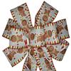 1 Pcs 10" Hand Made Red White Gingerbread Man Christmas Wired Bow Wreath Holiday