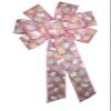 1 Pcs 10" Hand Made Pink Easter Bunny Egg Spring Wired Wreath Bow Carrot Rabbit view 1