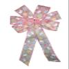 1 Pcs 10" Hand Made Pink Easter Bunny Egg Spring Wired Wreath Bow Carrot Rabbit view 2