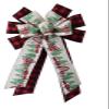 1 Pcs 10" Hand Made Farmhouse Wired Wreath Bow 2 Ribbon Country Plaid view 2