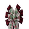 1 Pcs 10" Hand Made Farmhouse Wired Wreath Bow 2 Ribbon Country Plaid view 3
