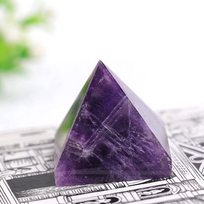 1PC Natural Dream Amethyst Pyramid Crystal Chakra Brazil Quartz Point Home Decor Handmade Crafts Gift,Dream Amethyst