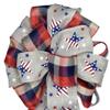 1 Pcs 10" Hand Made Puff Patriotic Wired Bow Flag Red White Blue Star Independence view 1