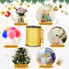 OMISELIO 500 Yards Gold Ribbon Curling Glitter, Balloon String, Shiny Metallic Curly Roll for Gift Wrapping Ribbon for Christmas, New Years, Graduations, Birthday Decoration, 3/16" view 4